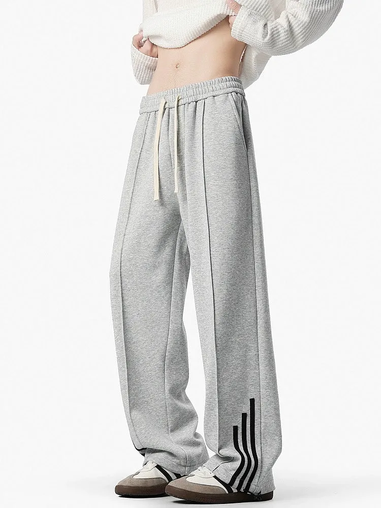 Retro Three-Bar Loose Sports Pants