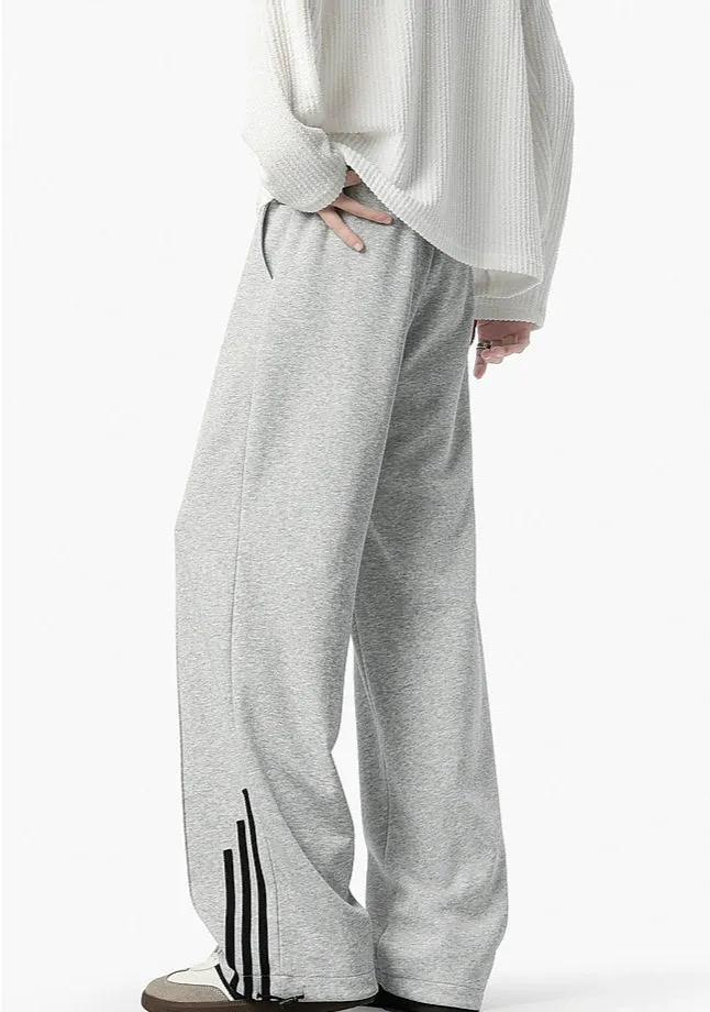 Retro Three-Bar Loose Sports Pants
