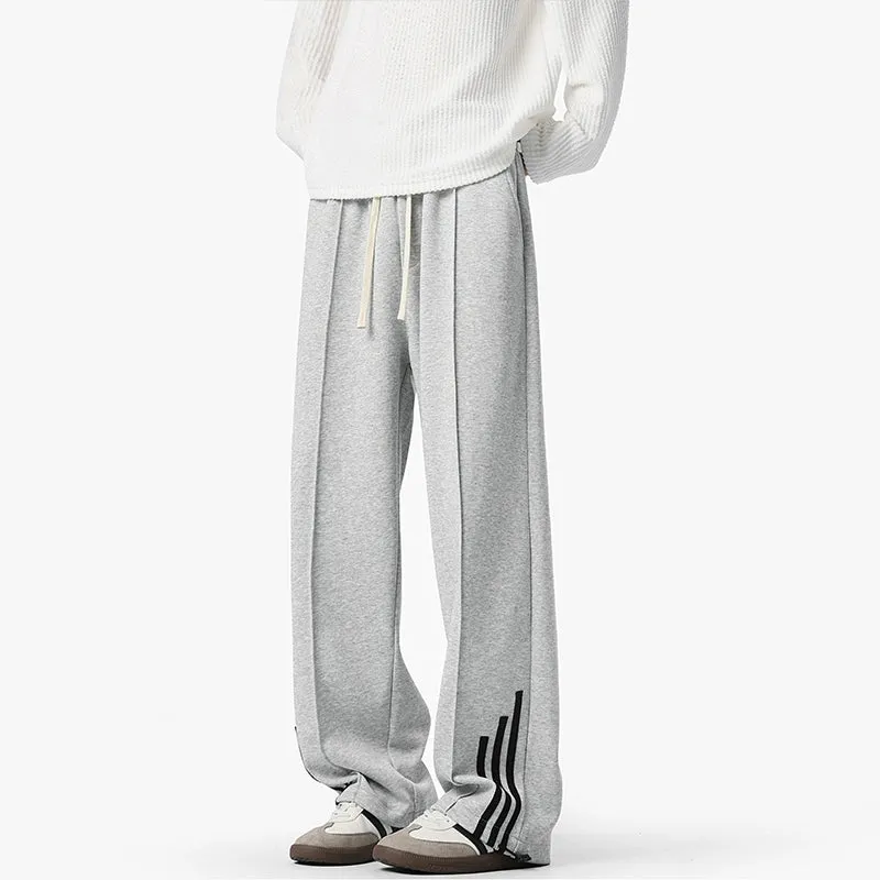 Retro Three-Bar Loose Sports Pants