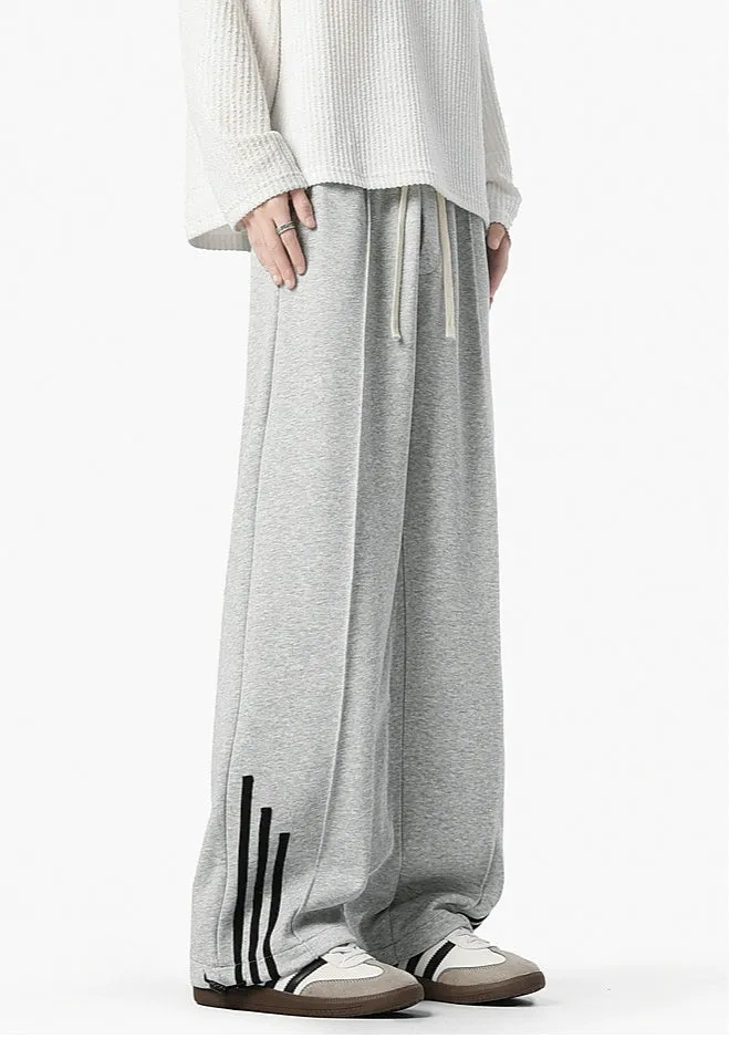 Retro Three-Bar Loose Sports Pants