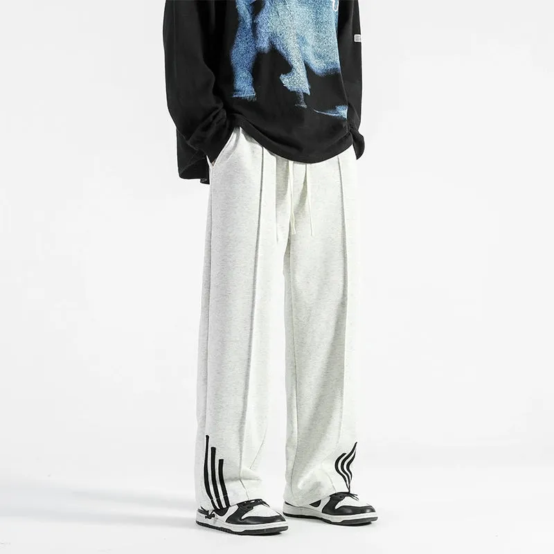 Retro Three-Bar Loose Sports Pants