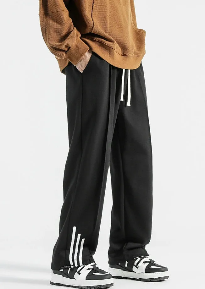 Retro Three-Bar Loose Sports Pants
