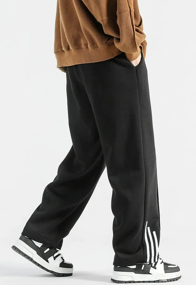 Retro Three-Bar Loose Sports Pants