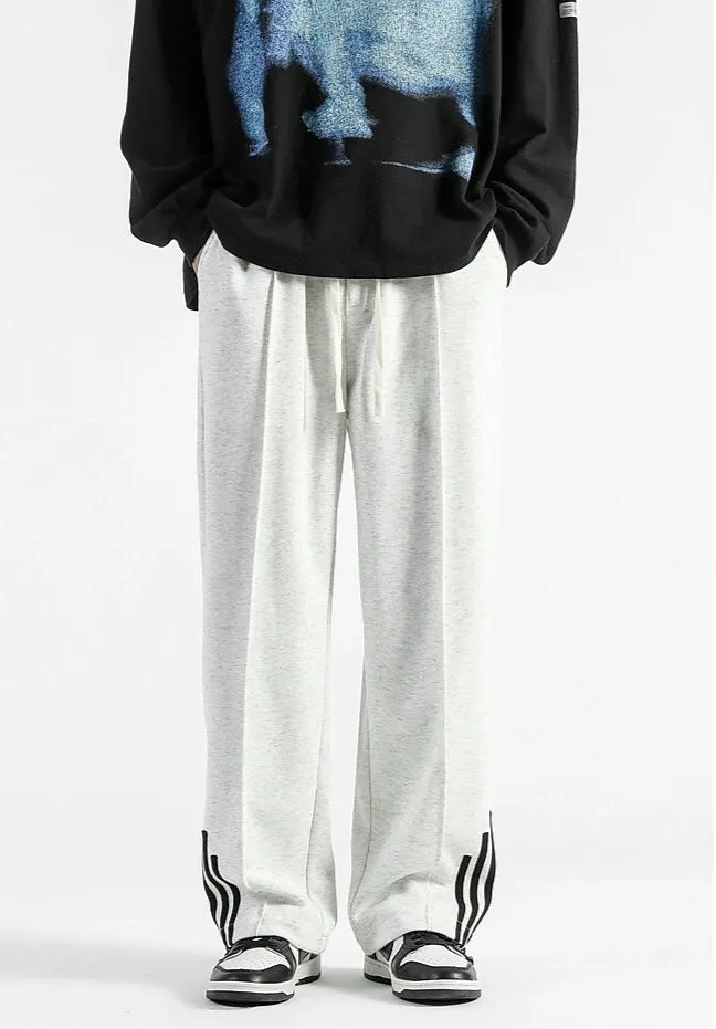 Retro Three-Bar Loose Sports Pants
