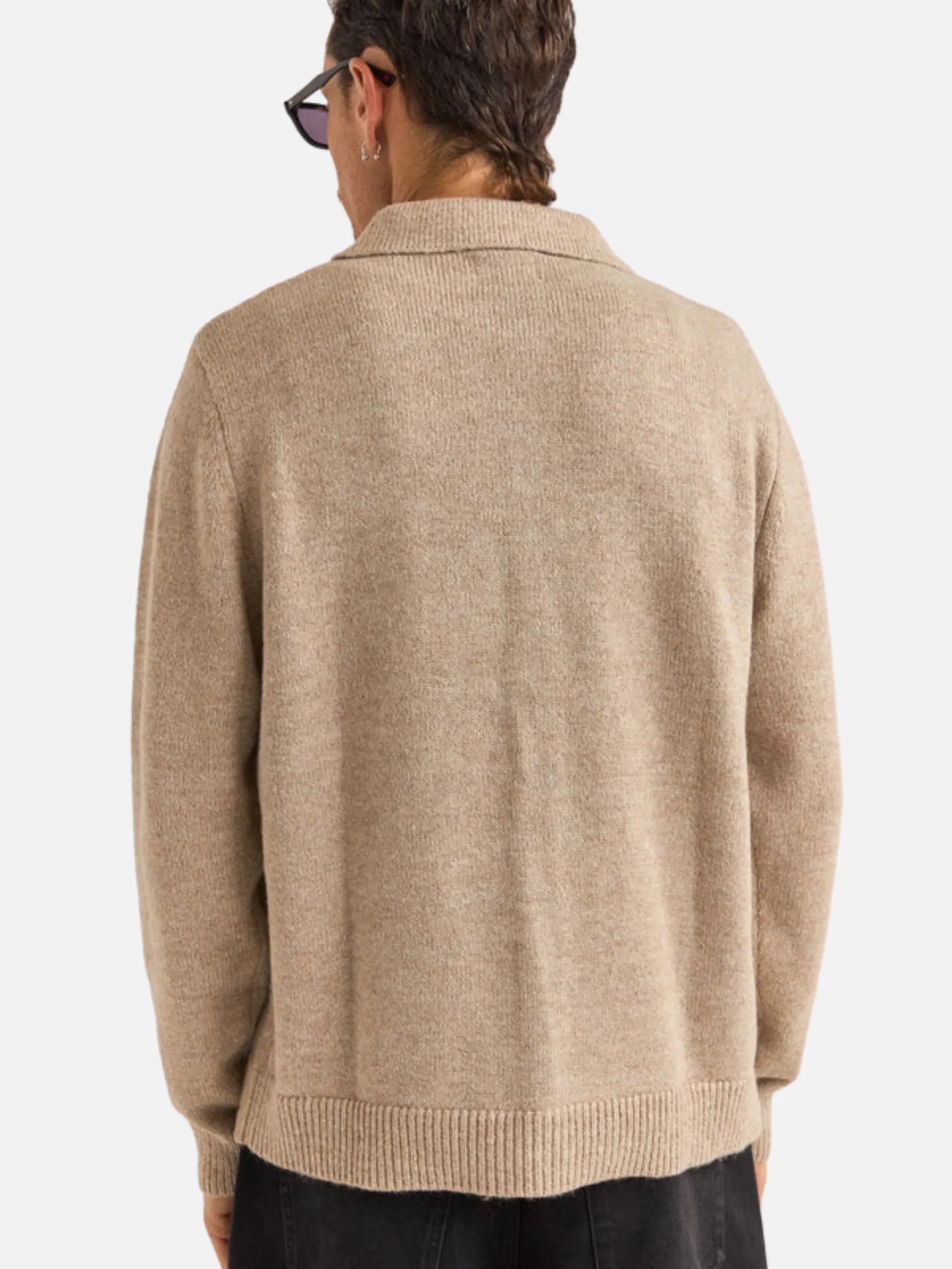 Rhythm Mohair Knit Button Up - Natural
