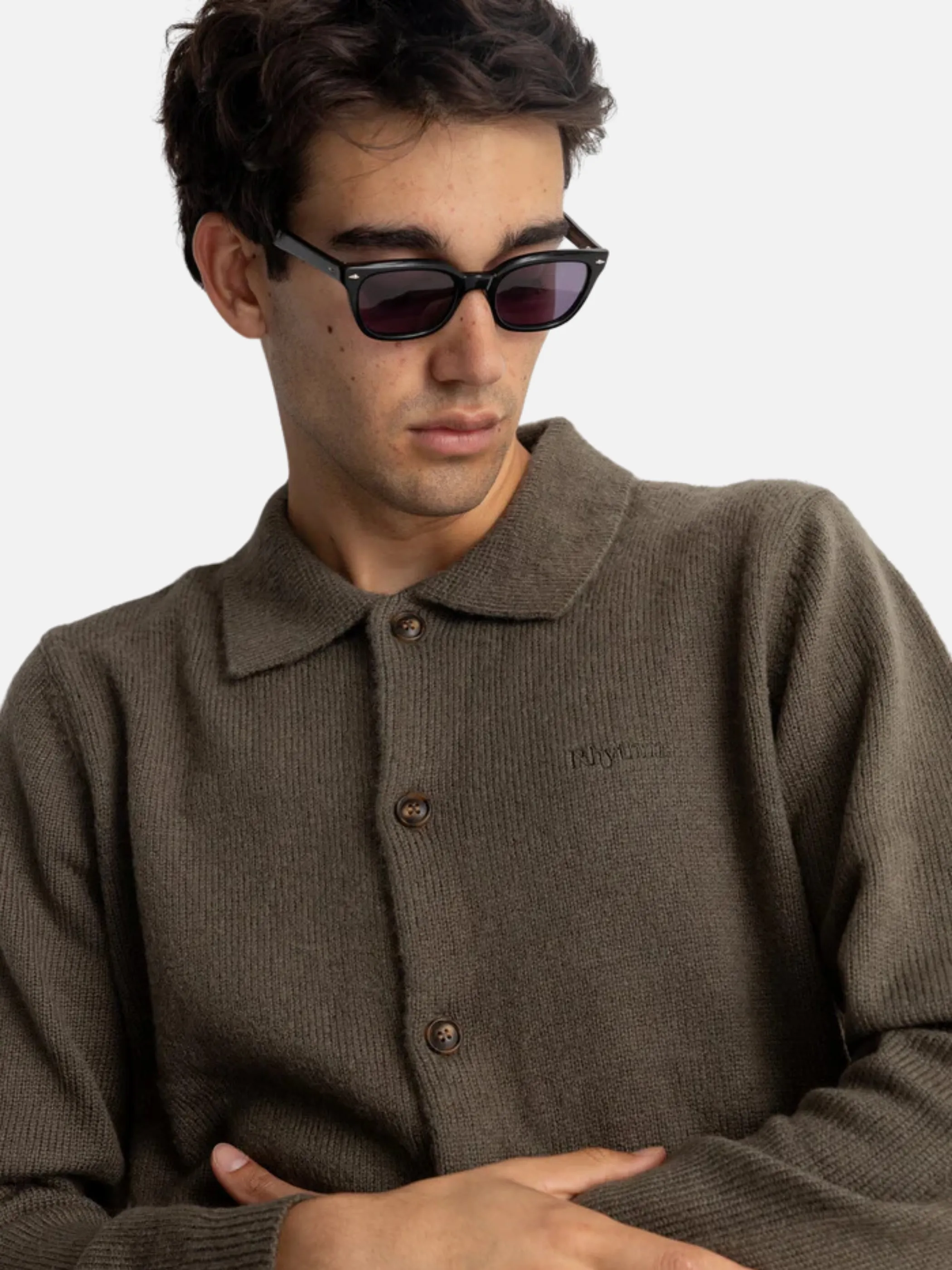 Rhythm Mohair Knit Button Up