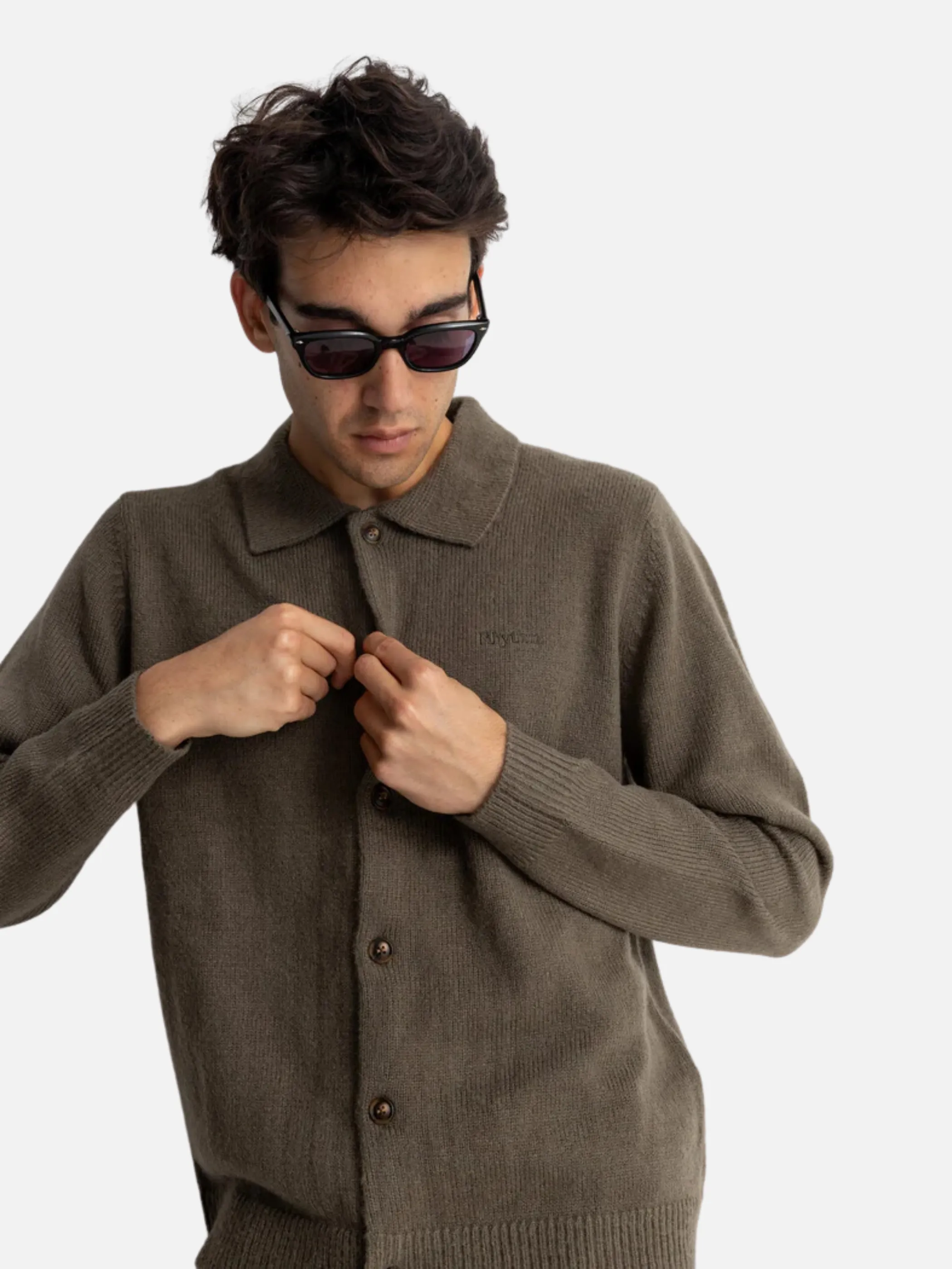 Rhythm Mohair Knit Button Up