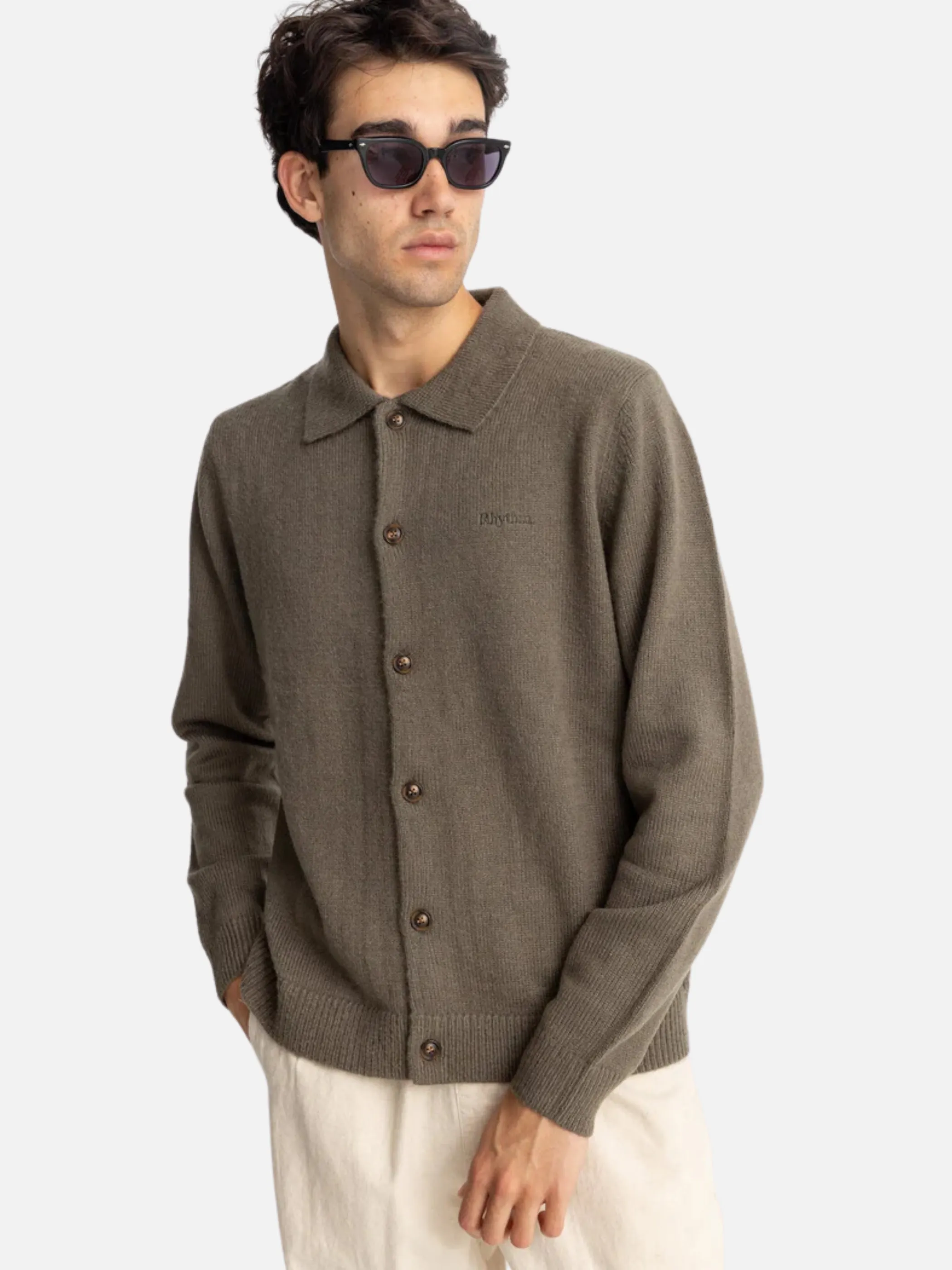 Rhythm Mohair Knit Button Up