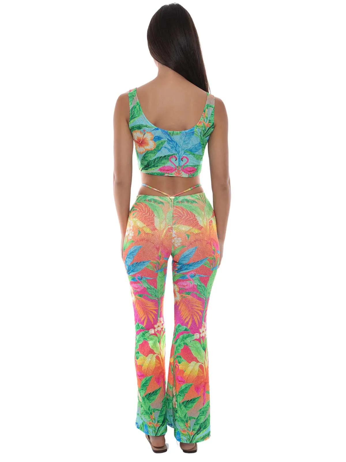 Ring Tank-Flared Pants Bikini ::RET