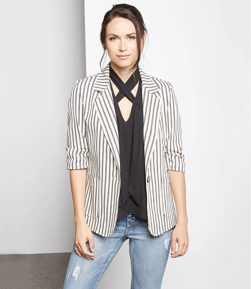Ruched Sleeve Jacket