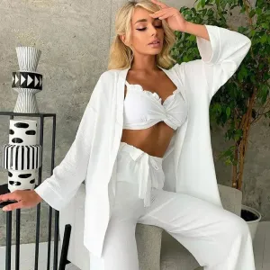 Ruffled Wrapped Three Piece Lounge Set