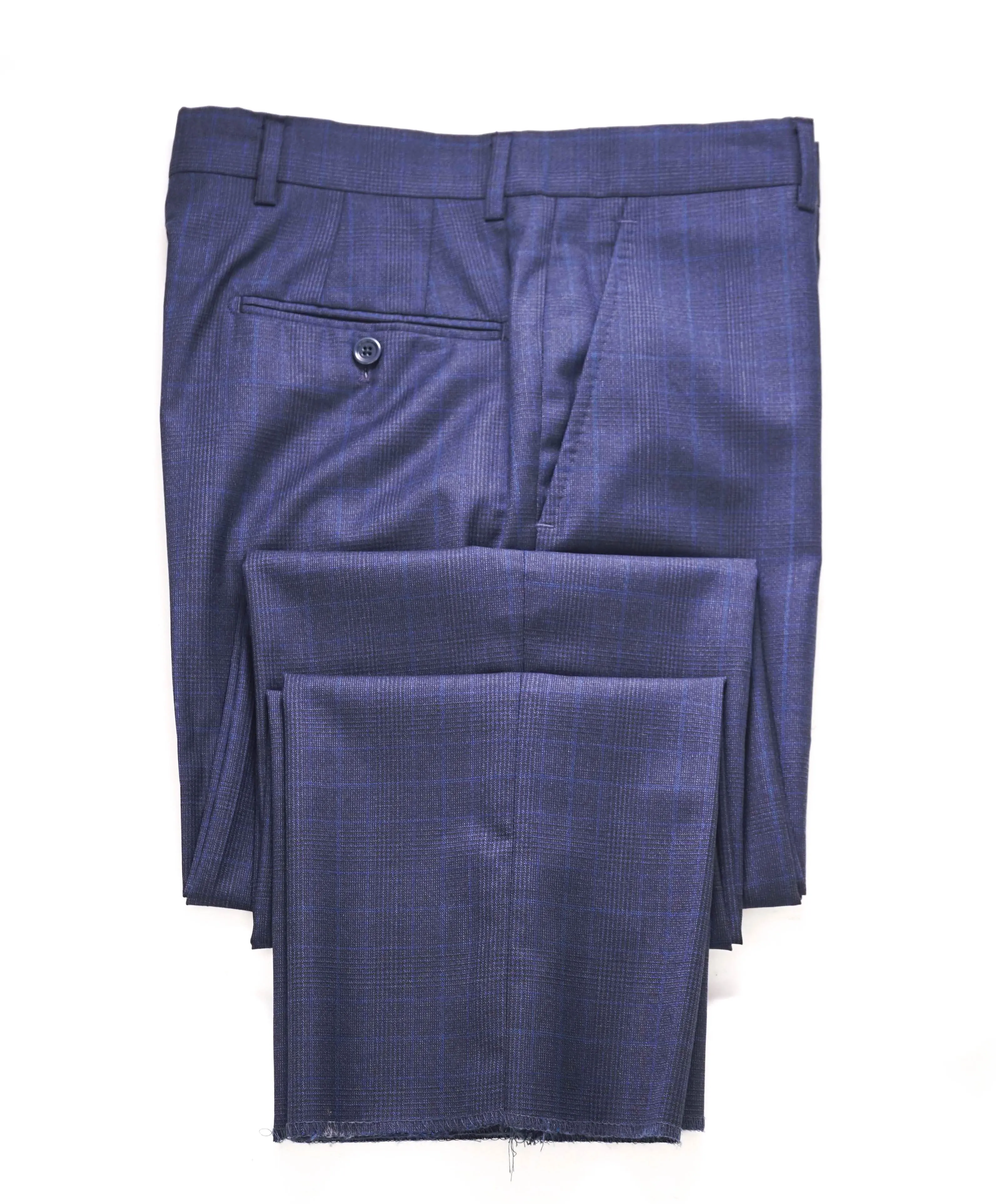 SAKS FIFTH AVE - Prince of Wales Check "CLASSIC" MADE IN ITALY Flat Front Dress Pants - 34W