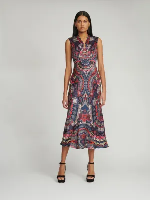 Saloni Tabitha B Dress in Nightfall Prism print