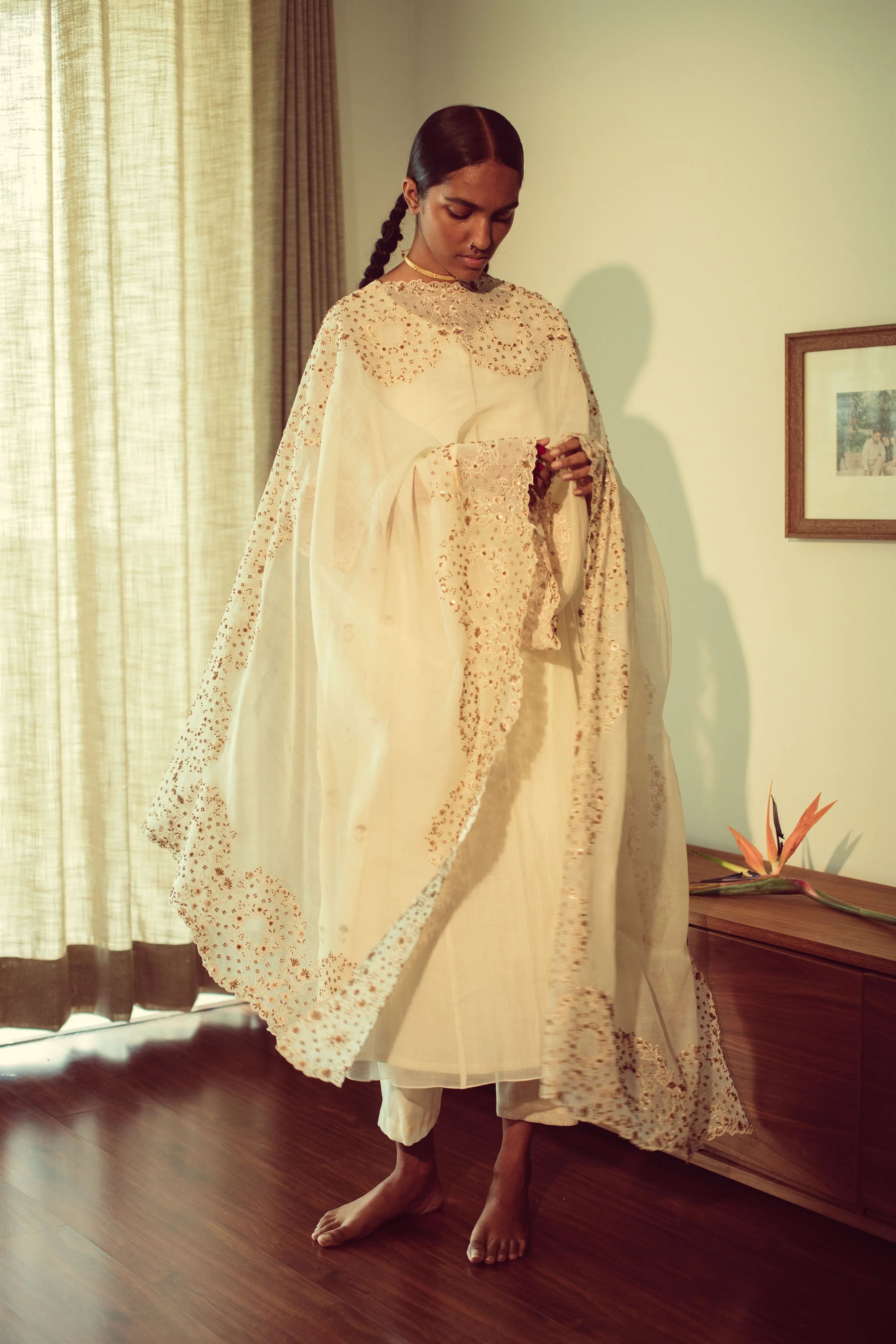 Sarang Kaur Queen West Chandni Dupatta Chanderi silk Chandni SK01290