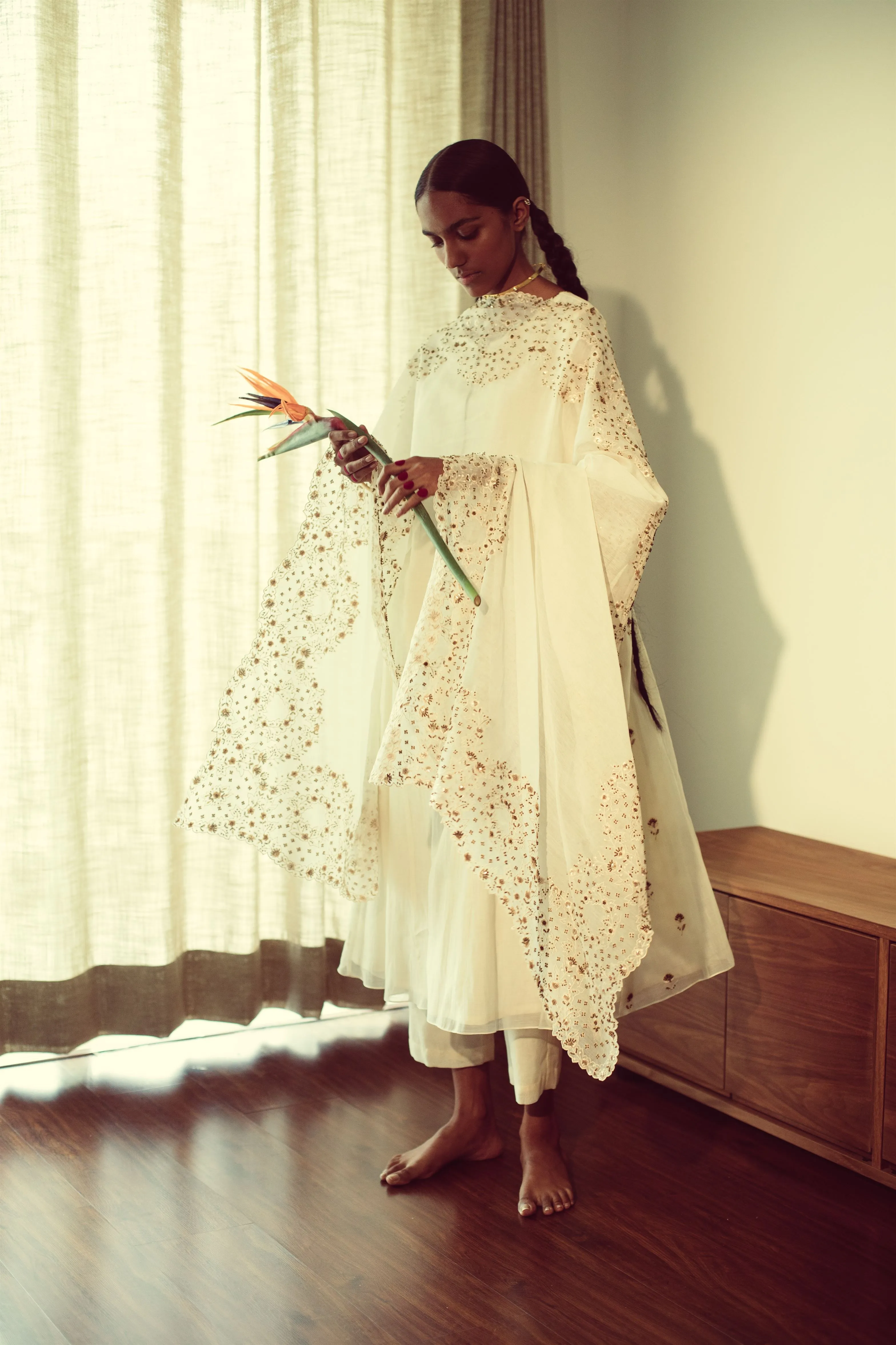 Sarang Kaur Queen West Chandni Dupatta Chanderi silk Chandni SK01290