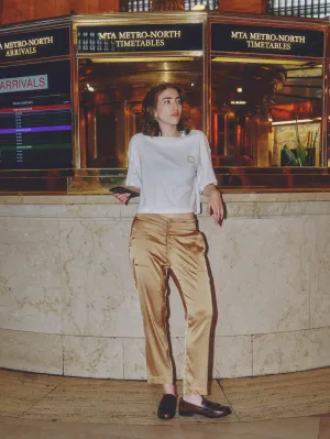 Satin rubber pants