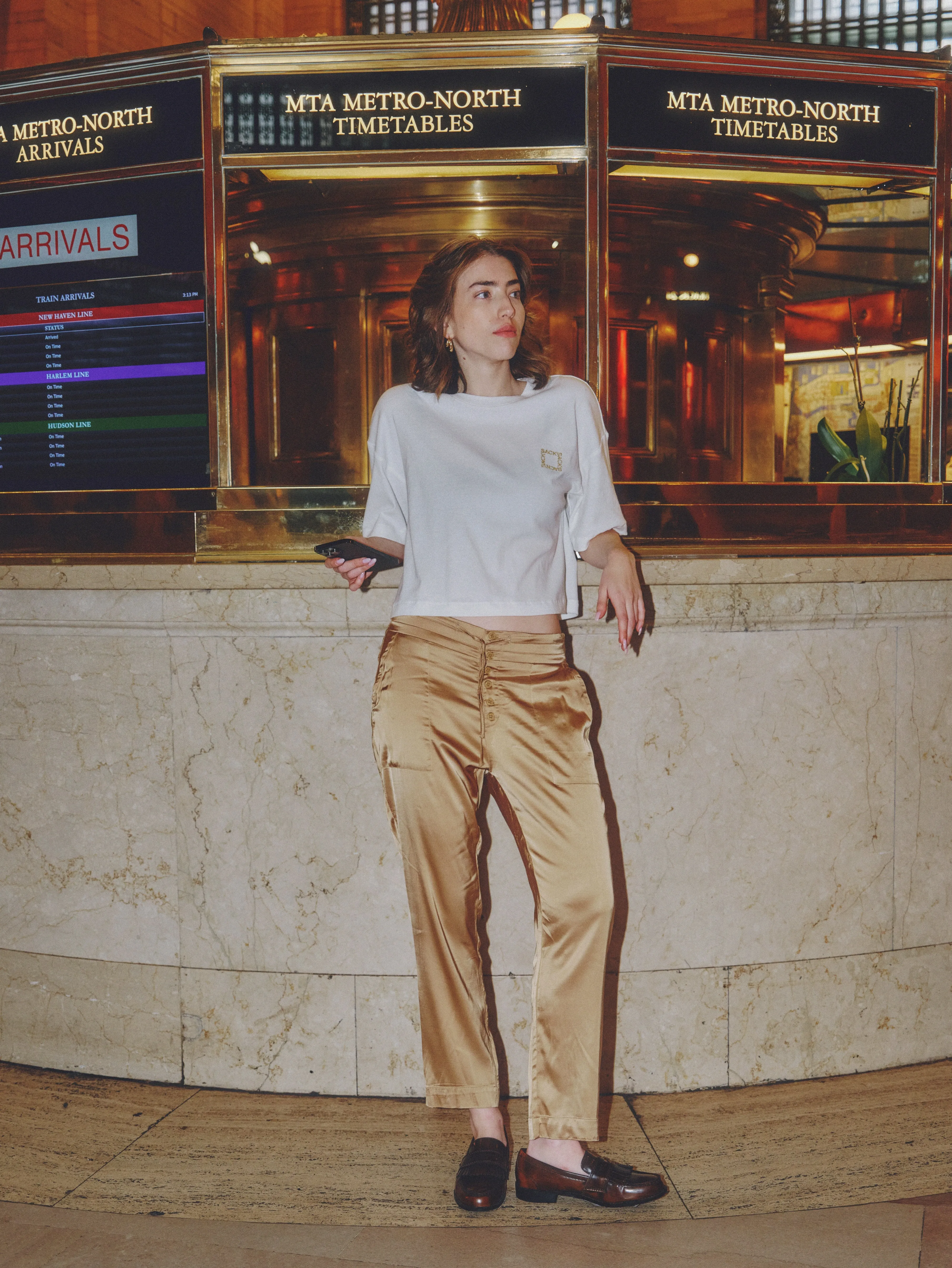 Satin rubber pants