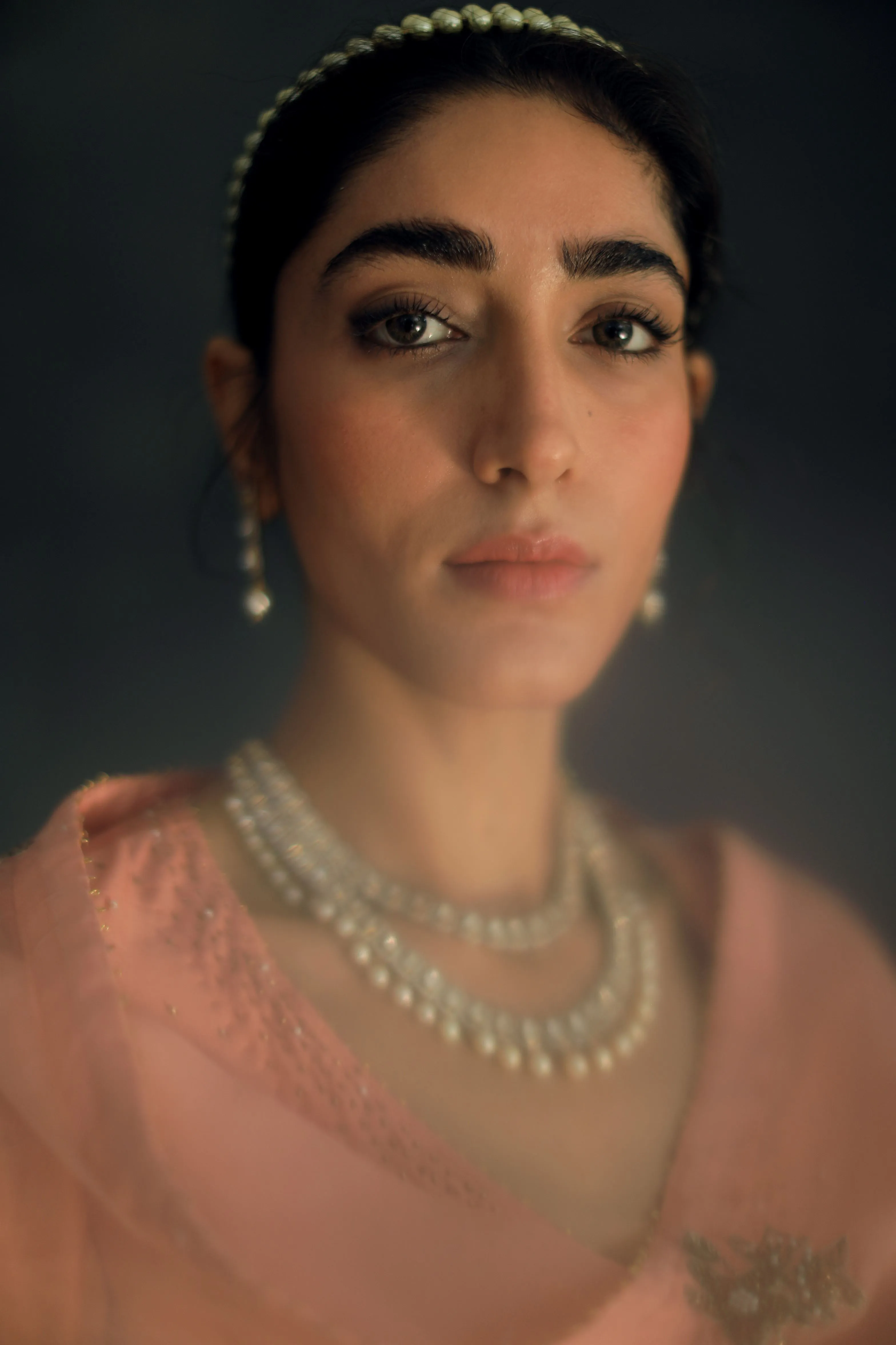 Shikha Mehta Ariana Salmon Amairah Sharara Set Silk Chanderi Silk Organza Pink Hana Ss21F-As