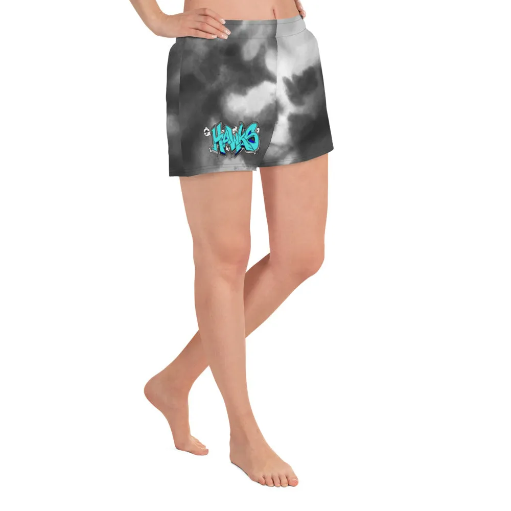Shorts ~ Jr Hawks Graffiti Tie-Dye Women's Athletic
