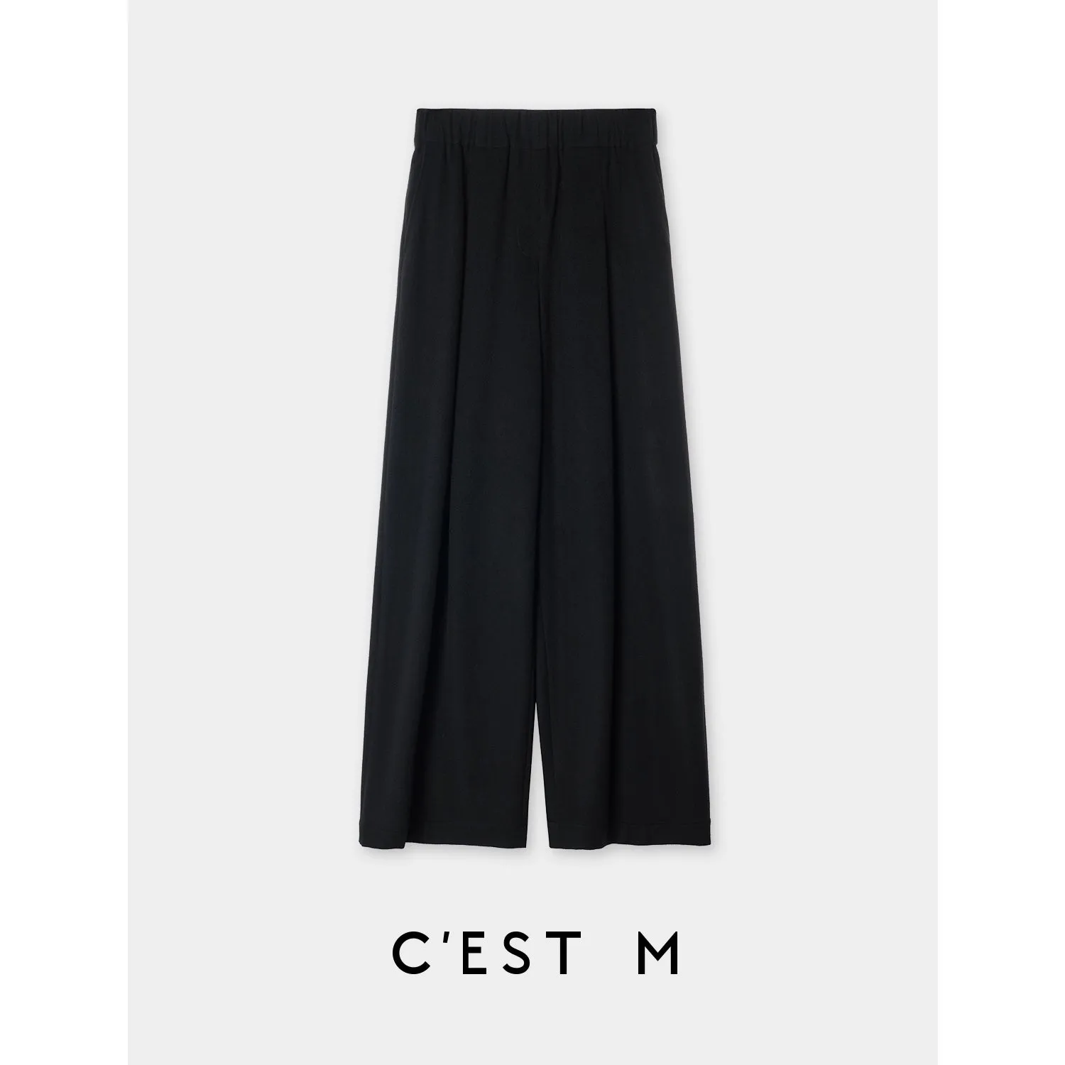 Silk Cashmere Wool Wide-Leg Trousers