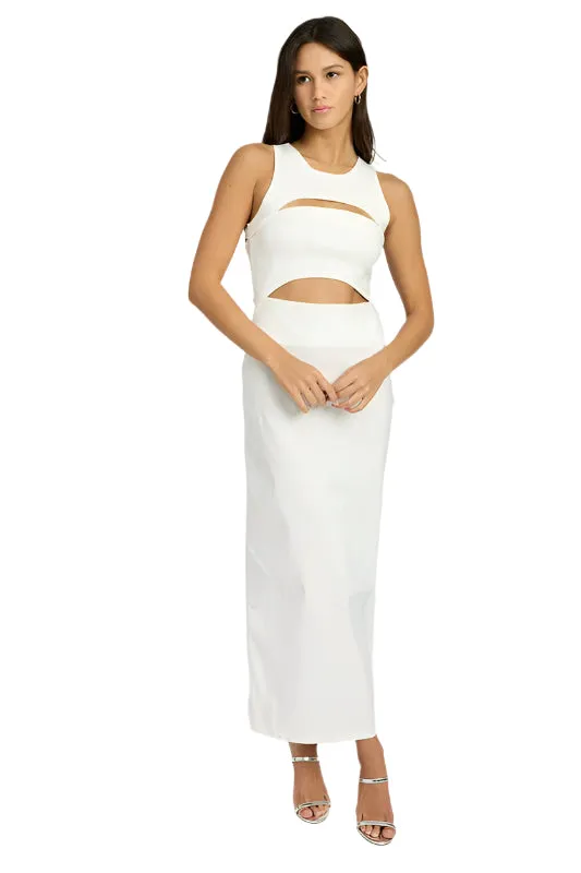 SLEEVELESS CUT OUT MIDI DRESS