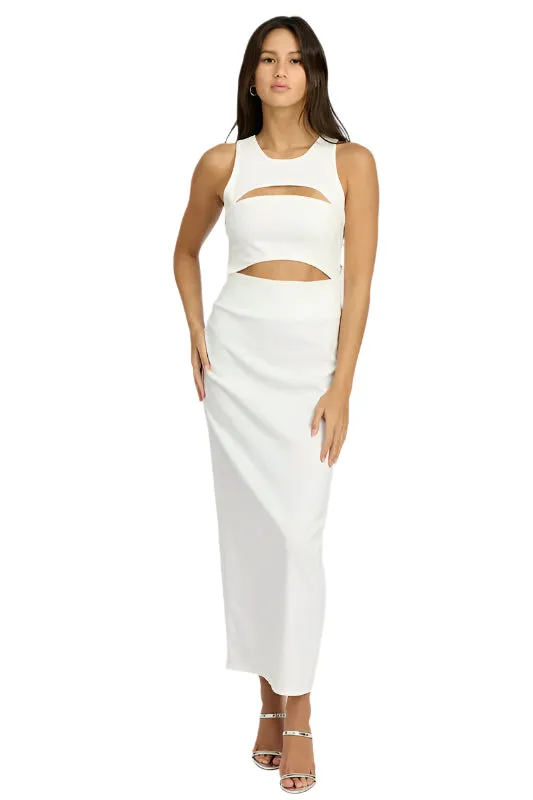 SLEEVELESS CUT OUT MIDI DRESS
