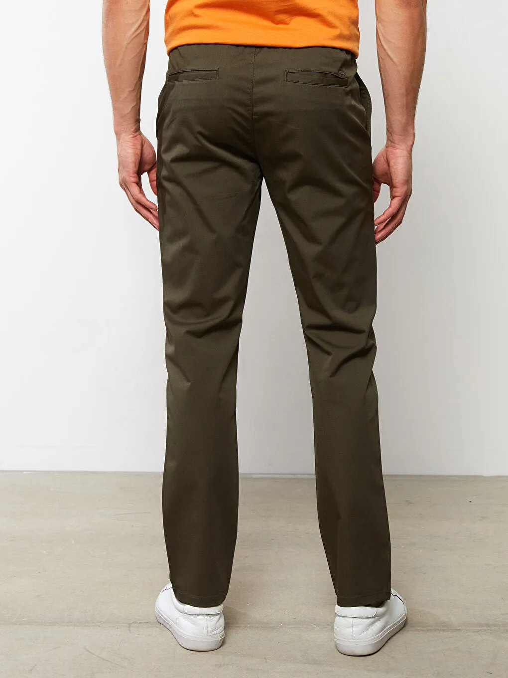 Slim Fit Gabardine Men's Chino Trousers