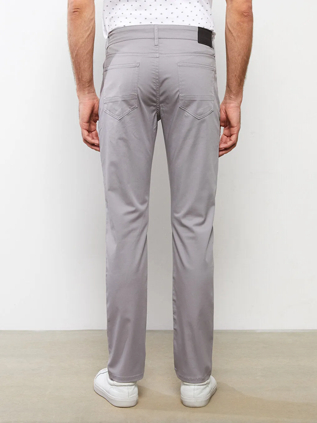 Slim Fit Gabardine Men's Chino Trousers