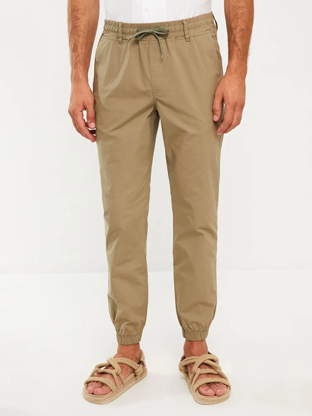 Slim Fit Gabardine Men's Chino Trousers