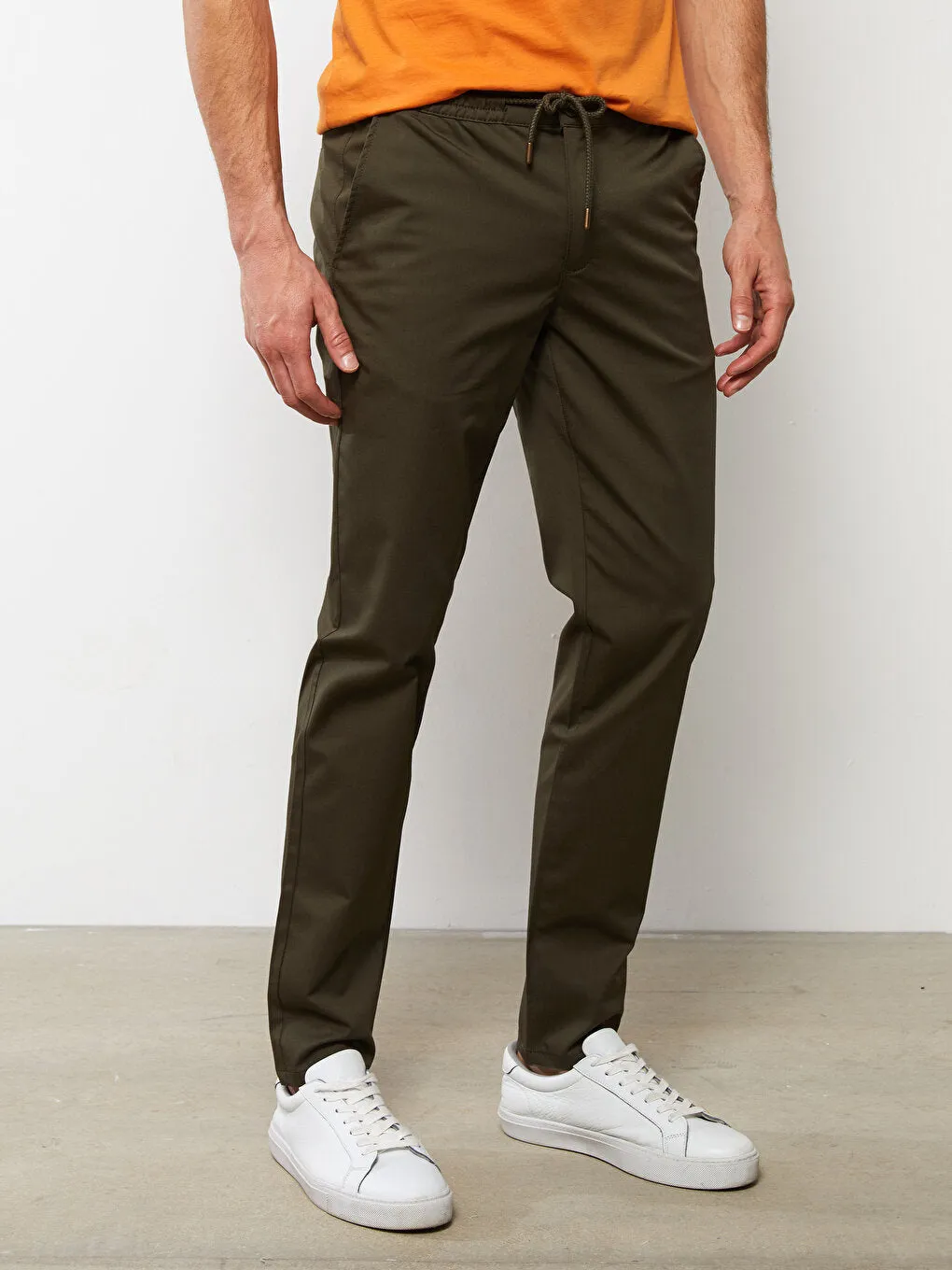 Slim Fit Gabardine Men's Chino Trousers