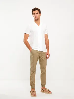 Slim Fit Gabardine Men's Chino Trousers