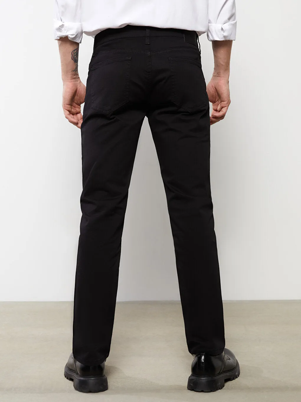 Slim Fit Gabardine Men's Chino Trousers
