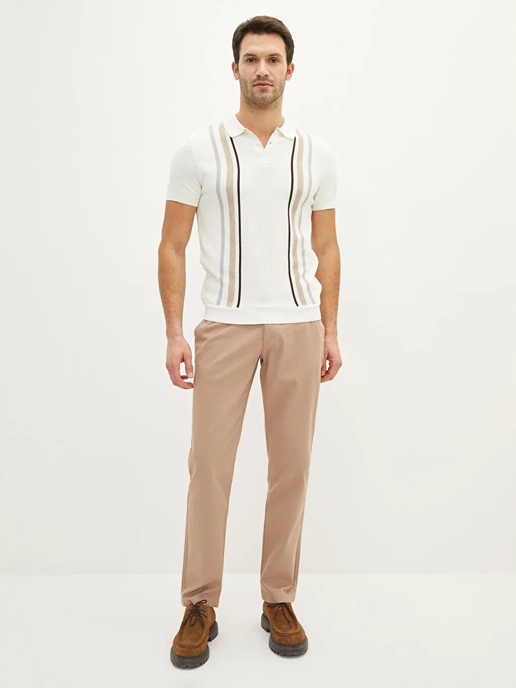 Slim Fit Gabardine Men's Trousers