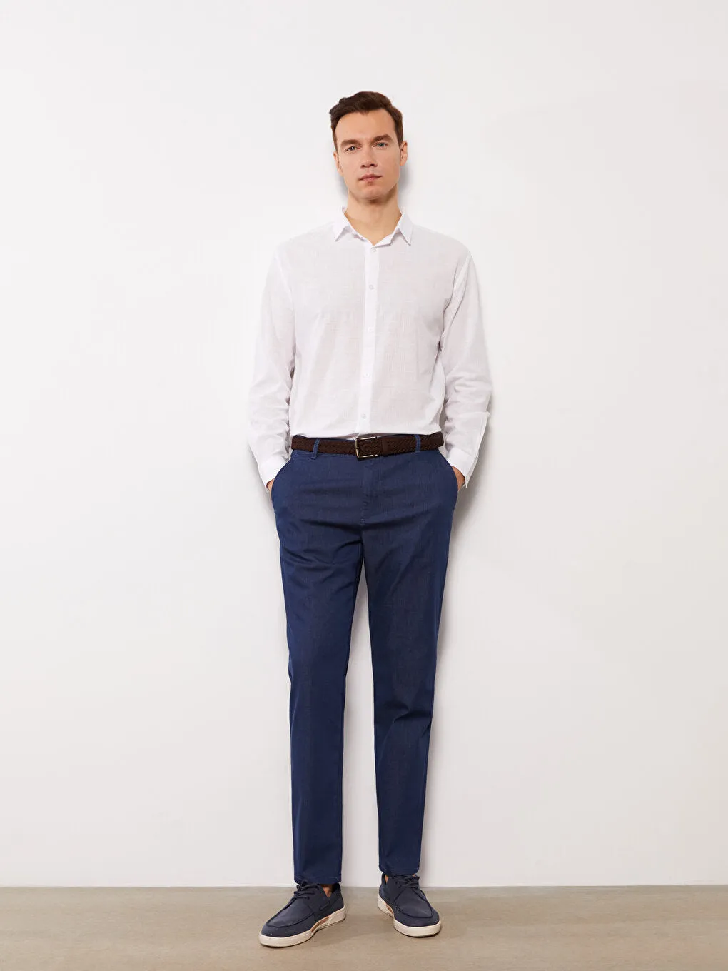 Slim Fit Gabardine Men's Trousers