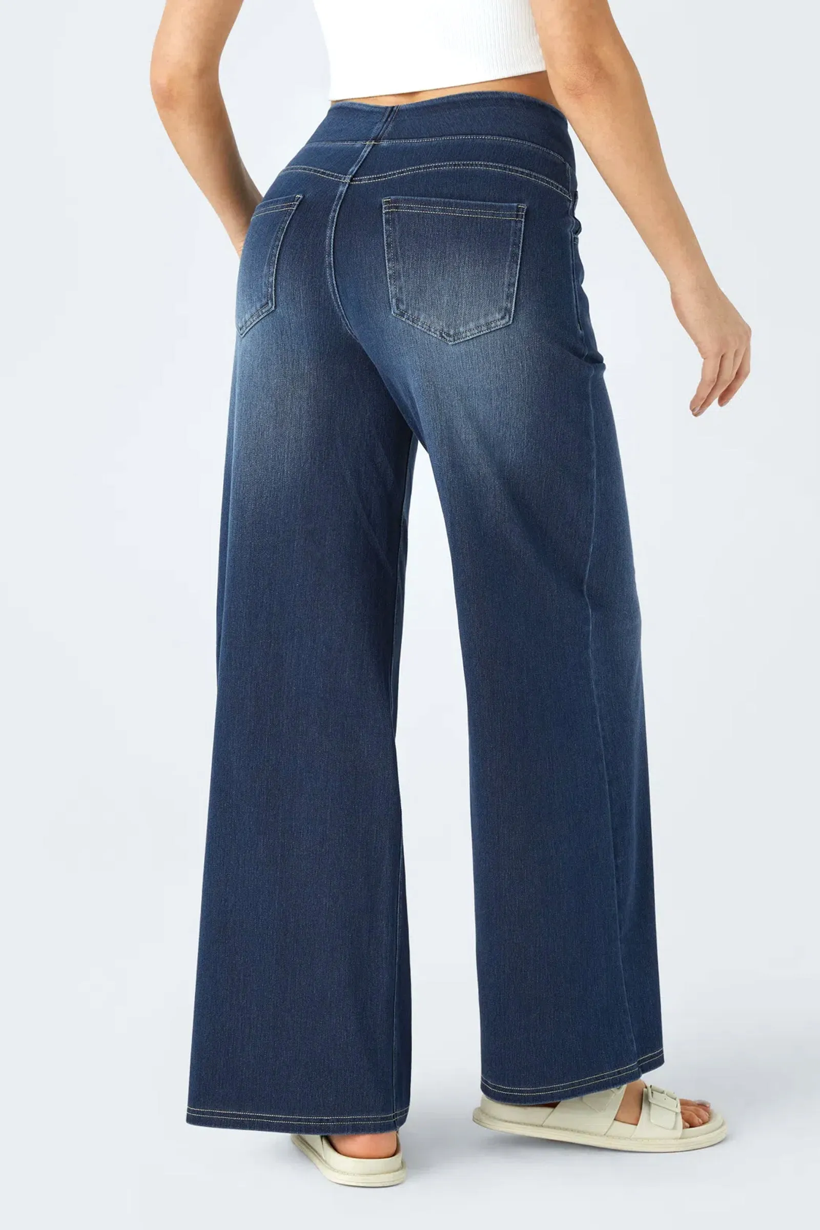 Snugz Super Stretch wide leg Jeggings- dark blue