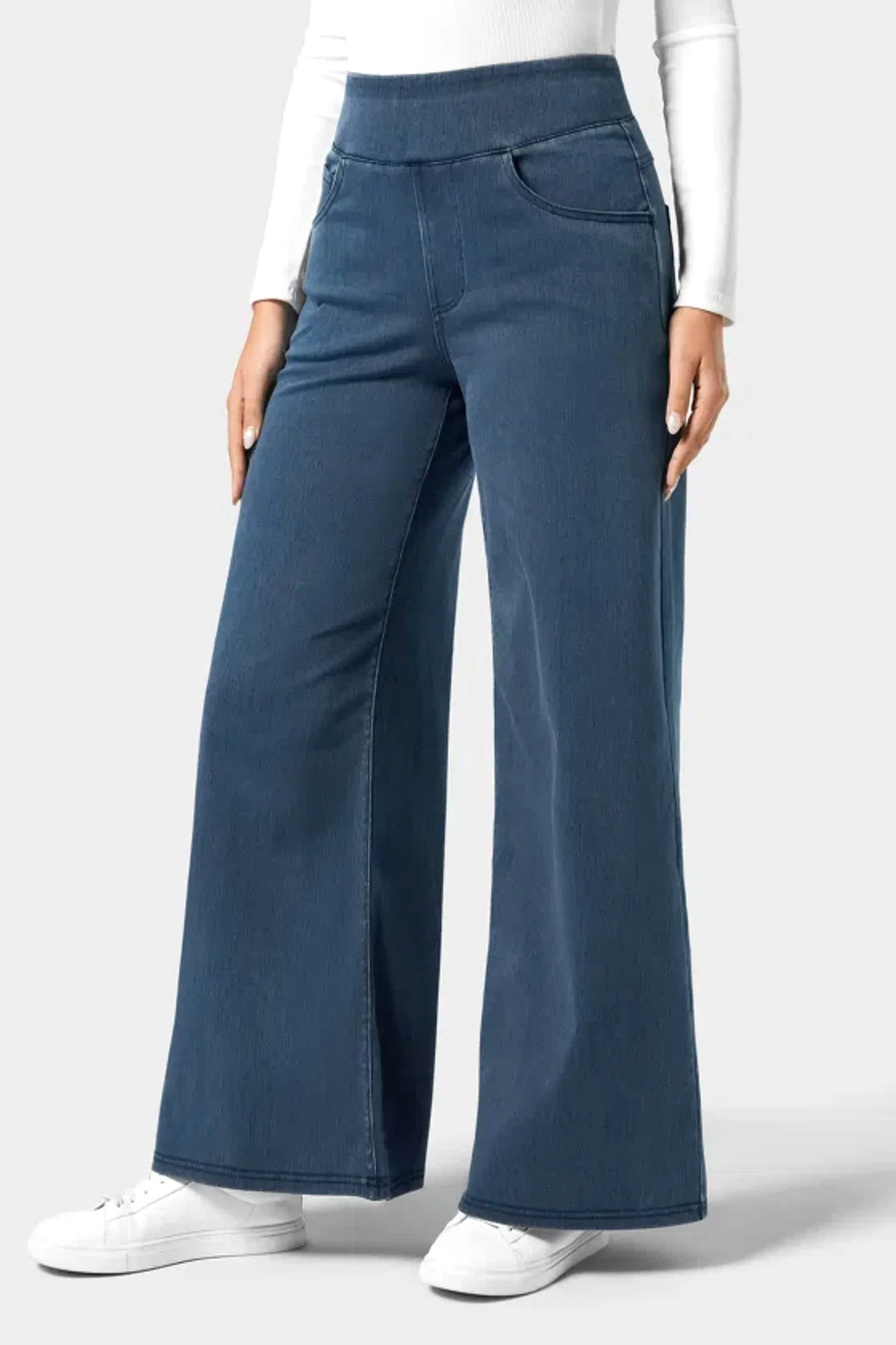 Snugz Super Stretch wide leg Jeggings- dark blue