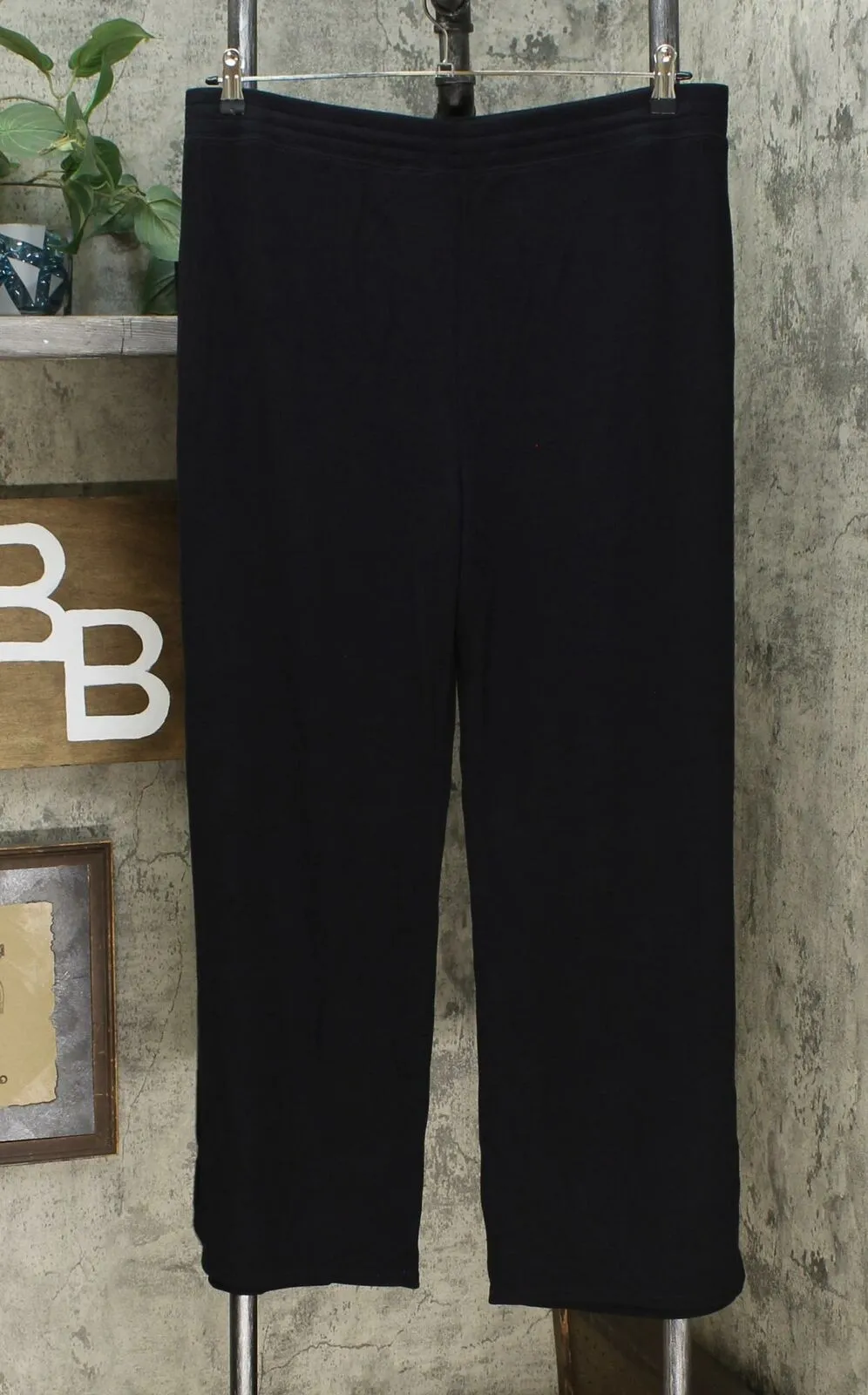 Soft & Cozy Women's Brushed Hacci Knit Pants with Pockets Black XL