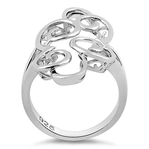 Sterling Silver Pattern Swirl Ring