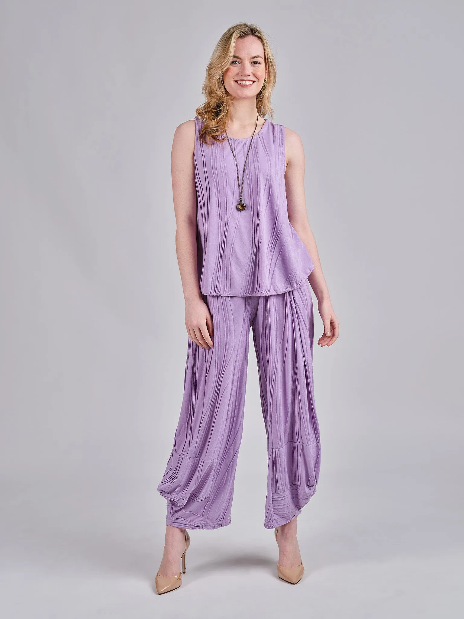 Stitched Cotton Pants