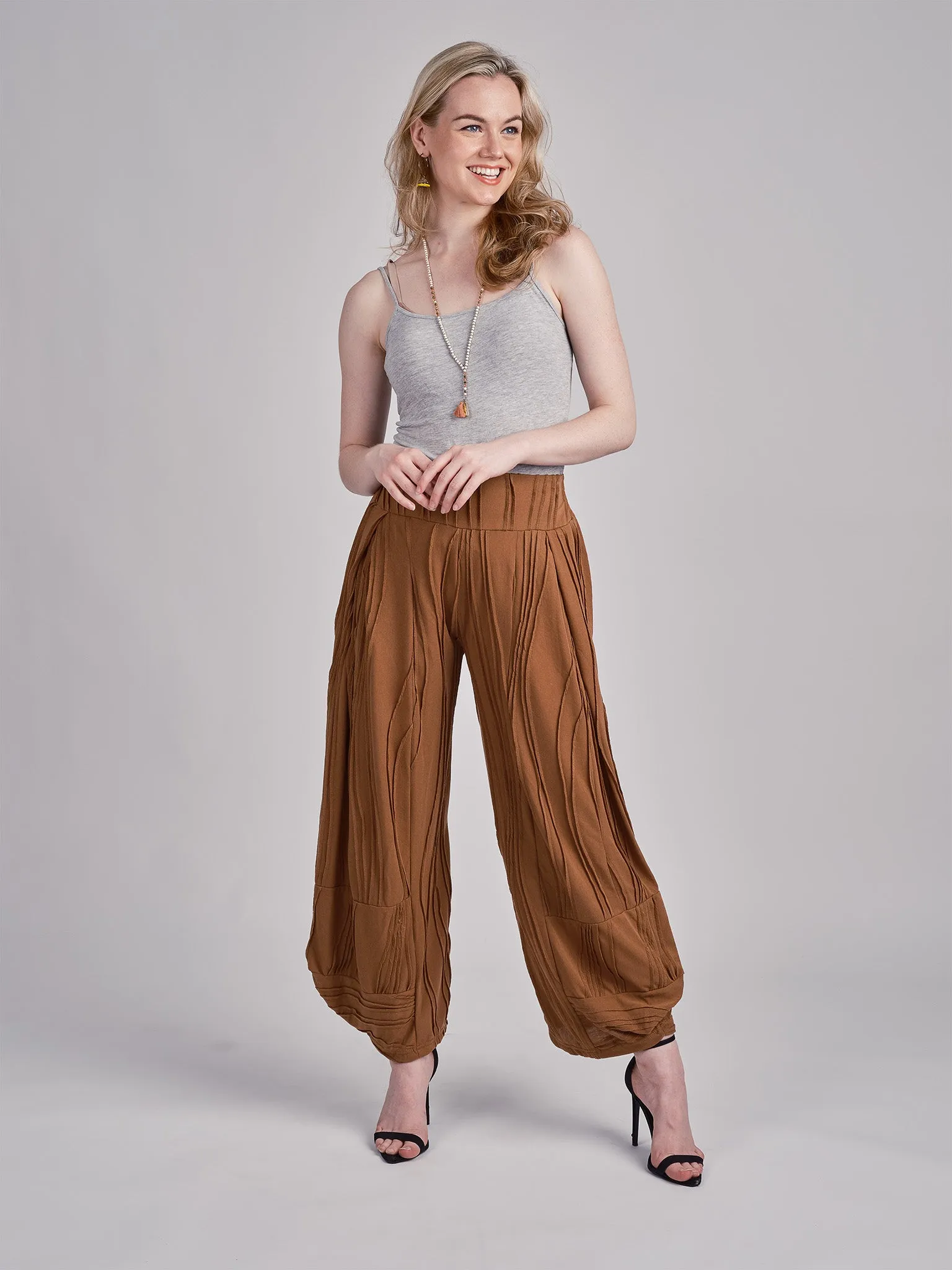 Stitched Cotton Pants