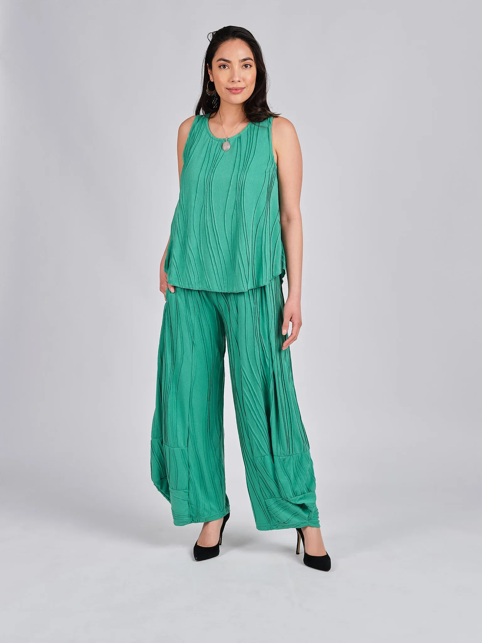 Stitched Cotton Pants