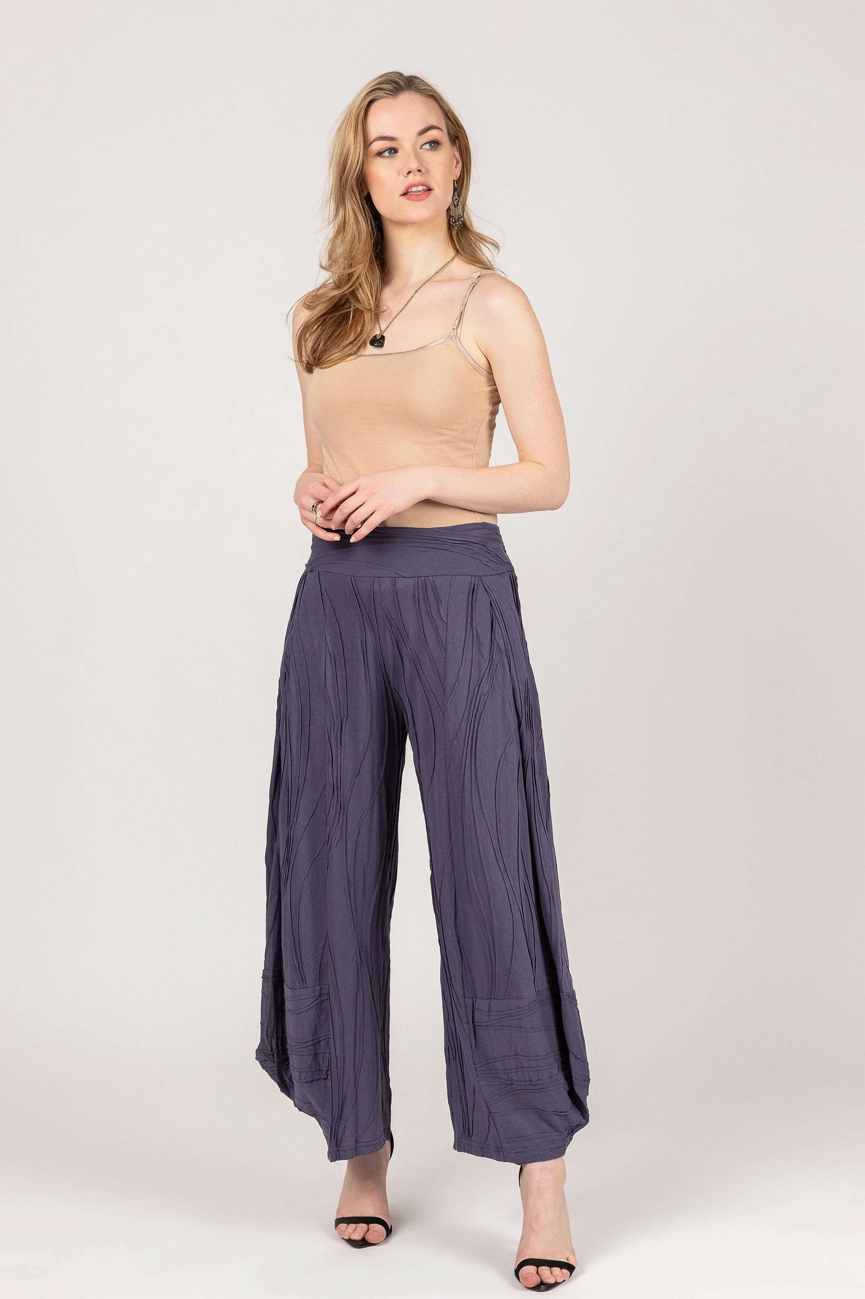Stitched Cotton Pants