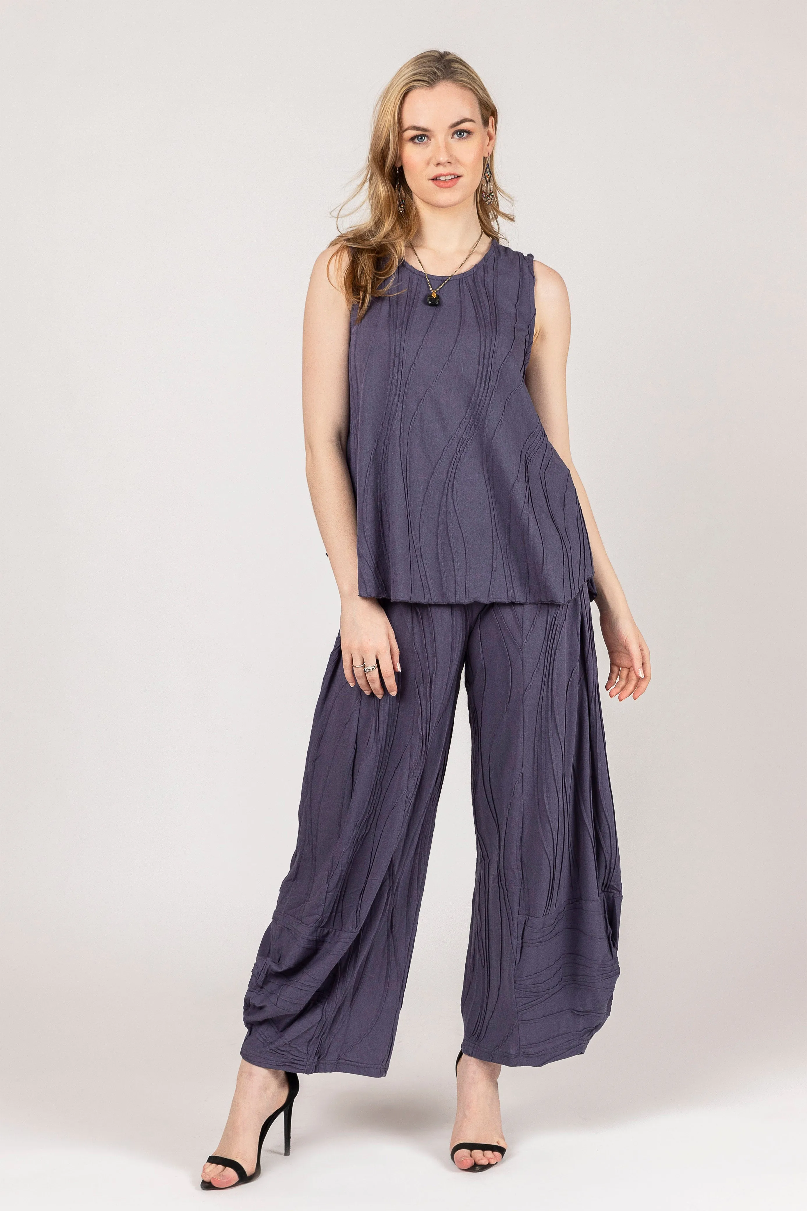 Stitched Cotton Pants