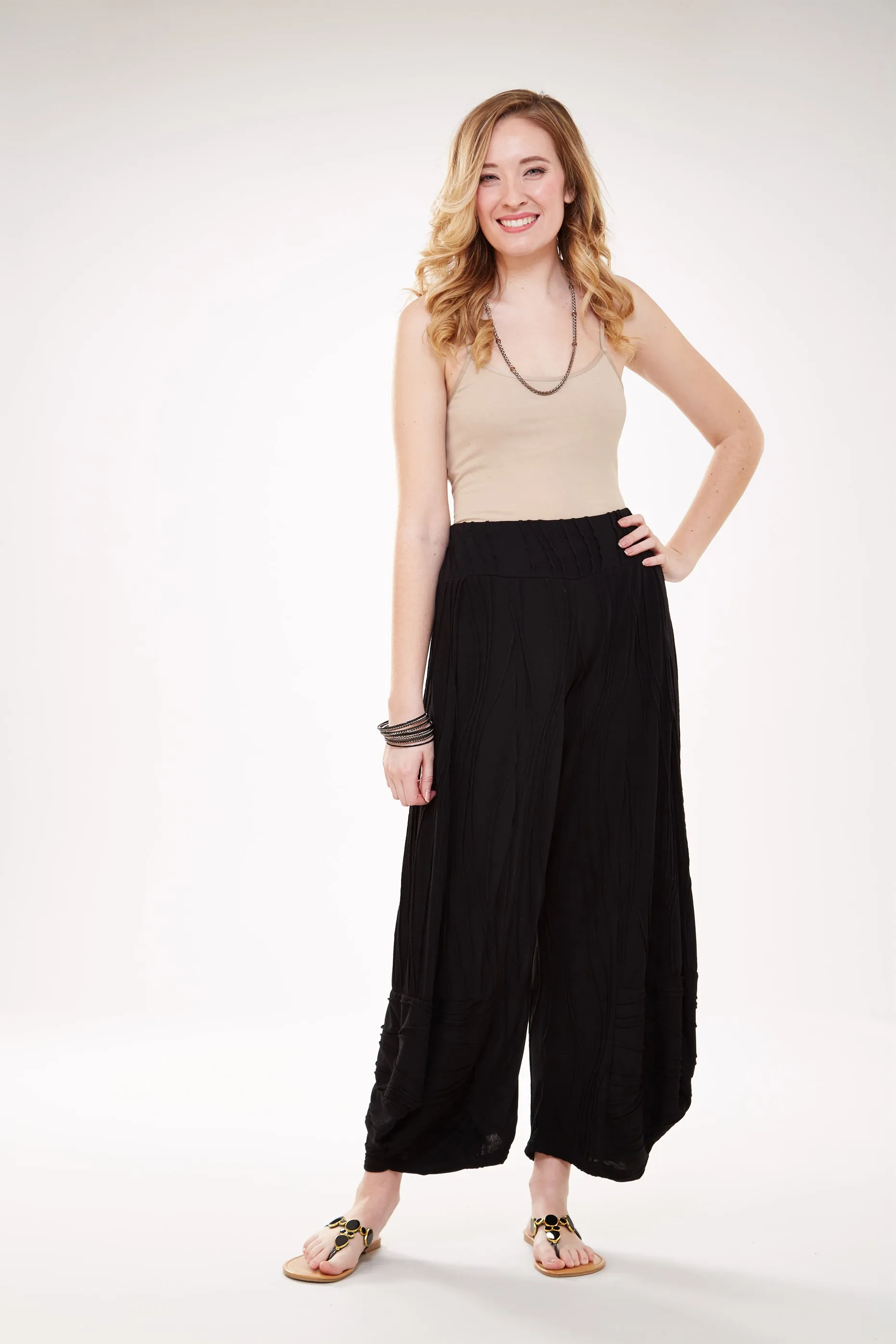 Stitched Cotton Pants