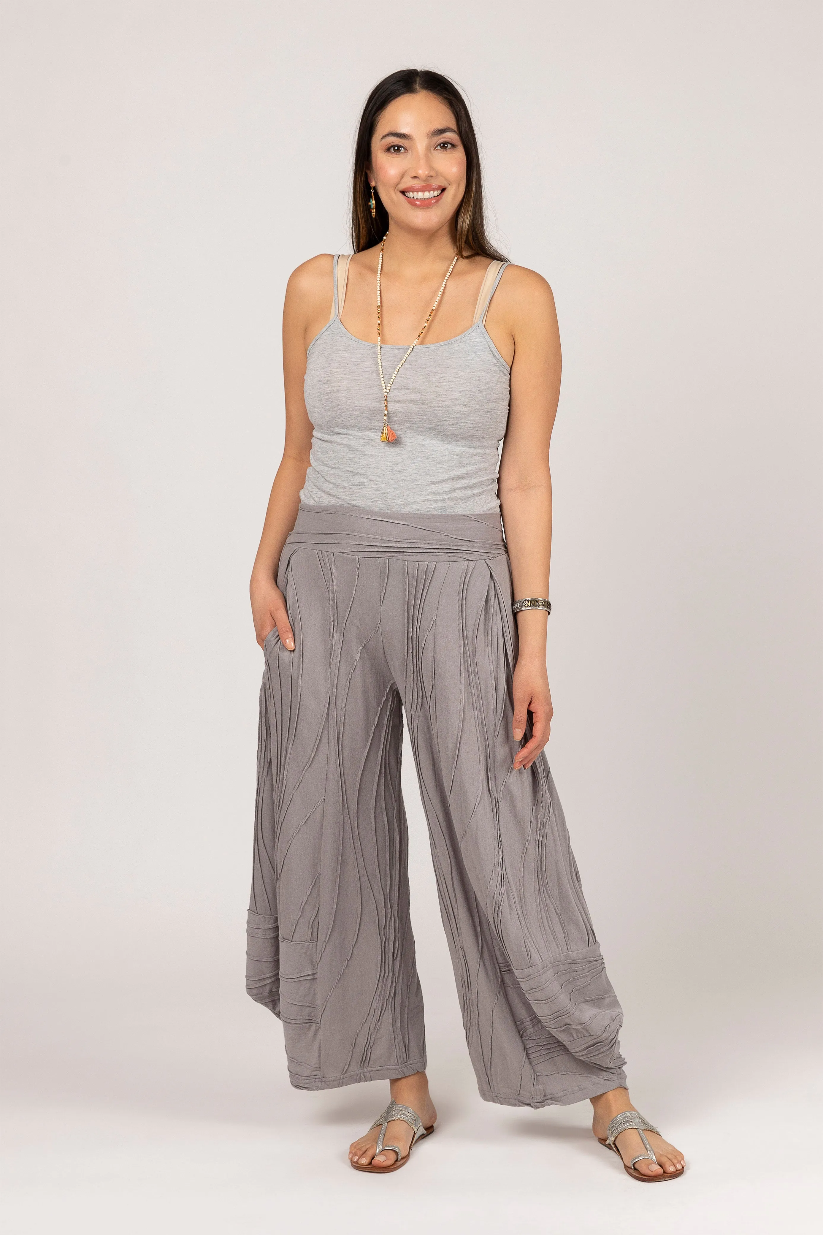 Stitched Cotton Pants