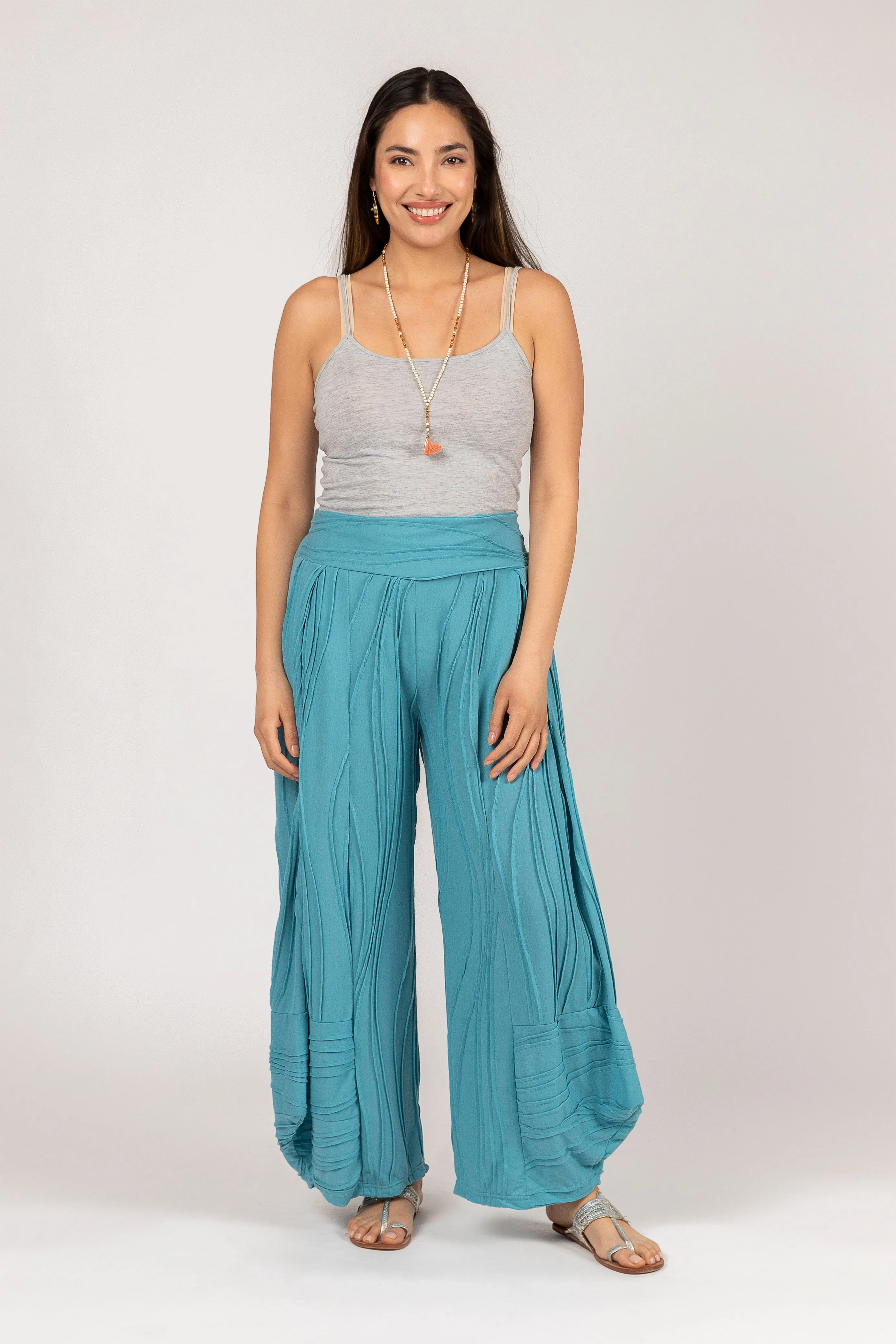Stitched Cotton Pants