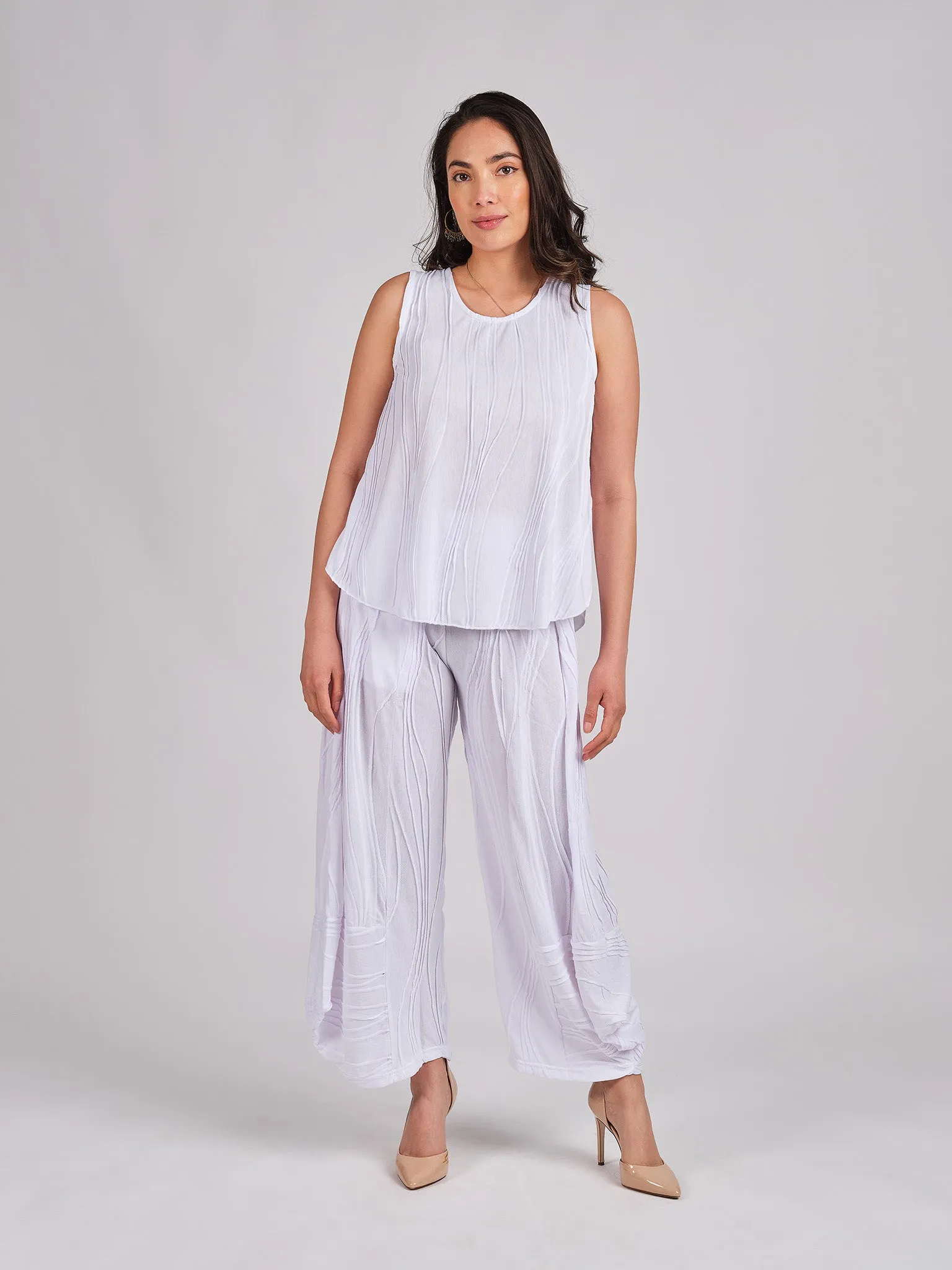 Stitched Cotton Pants