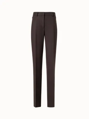 Straight Cashmere Stretch Flannel Pants