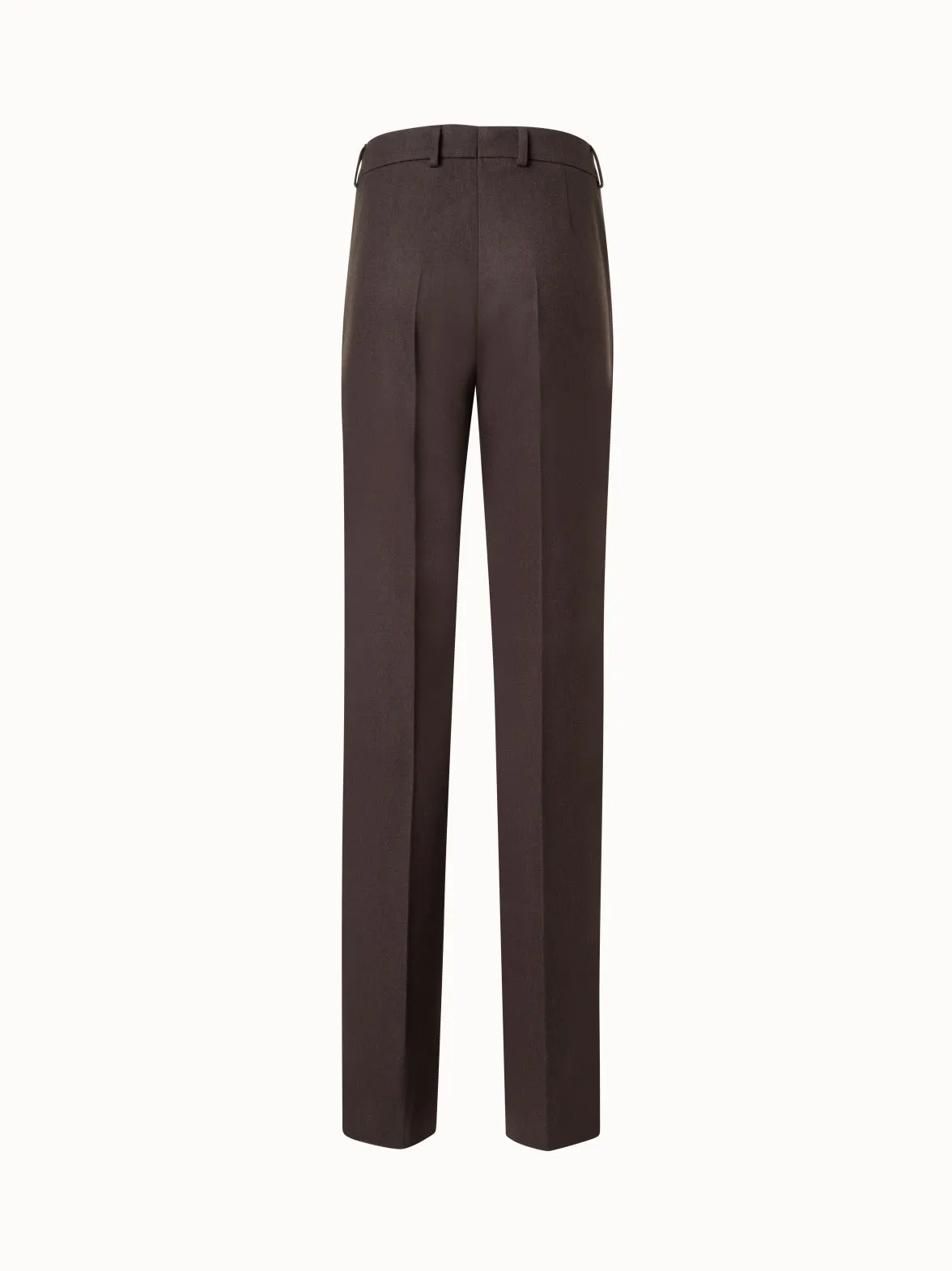 Straight Cashmere Stretch Flannel Pants