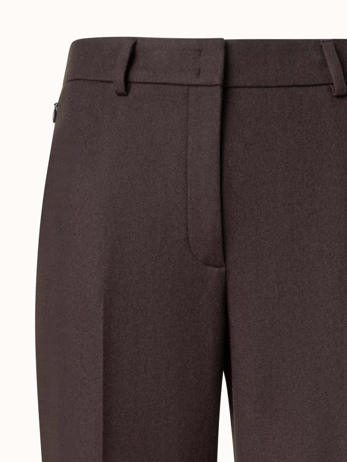Straight Cashmere Stretch Flannel Pants